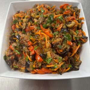 Georgian style eggplant salad