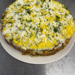Chicken liver cake
