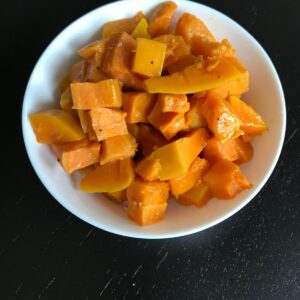 Baked sweet potato and pumpkin